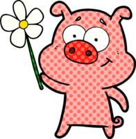 happy cartoon pig png