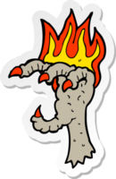 sticker of a cartoon spooky claw png