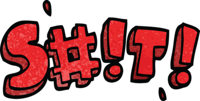 cartoon doodle swear word png