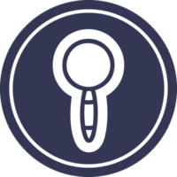 magnifying glass circular icon symbol png