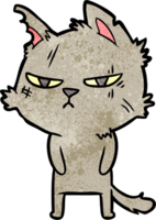 tough cartoon cat png