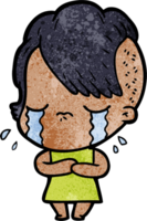 niña llorando de dibujos animados png