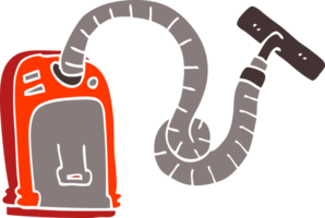 flat color illustration cartoon vacuum cleaner png