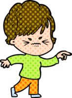 cartoon frustrated woman png