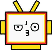 fofa desenho animado do uma robô cabeça png