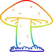 arco Iris gradiente linha desenhando do uma desenho animado cogumelo png