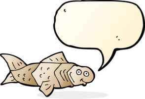 Cartoon lustige Fische mit Sprechblase png