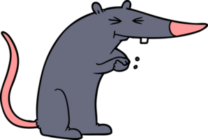 rat sournois de dessin animé png