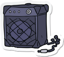 sticker of a cartoon guitar amp png