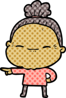 cartoon peaceful old woman png