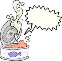 hand drawn comic book speech bubble cartoon can of tuna png