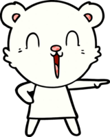 happy polar bear cartoon png