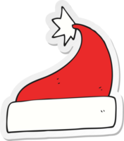 sticker of a cartoon christmas hat png