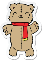 pegatina de un oso de peluche de dibujos animados png