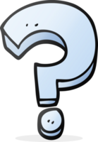 hand drawn cartoon question mark png