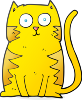 hand drawn cartoon cat png