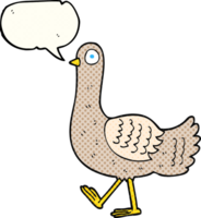 hand drawn comic book speech bubble cartoon pigeon png