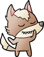 friendly cartoon wolf png