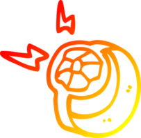 warm helling lijn tekening van een tekenfilm magisch macht ring png