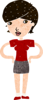 cartoon woman with hands on hips png