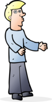 cartoon curious man png