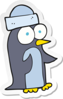 sticker of a cartoon penguin png