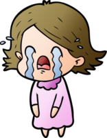 cartoon woman crying png