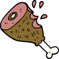 cartoon doodle cooked meat png