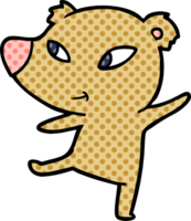 cute cartoon bear dancing png