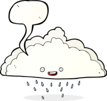 nube de lluvia de dibujos animados con burbujas de discurso png