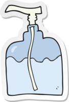 klistermärke av en tecknad serie pump flaska png