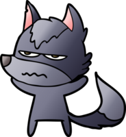 loup agacé de dessin animé png