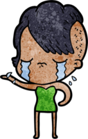 cartoon crying girl png