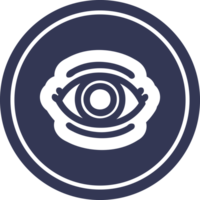 staring eye circular icon symbol png