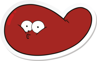 sticker of a cartoon gall bladder png