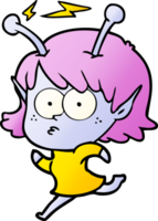 cartoon alien girl png