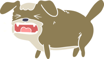 cachorro de desenho animado de estilo de cor plana latindo png