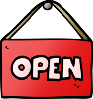 cartoon doodle open sign png