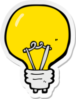 sticker of a cartoon light bulb png