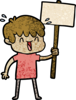 niño riendo de dibujos animados png