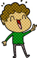 hombre feliz de dibujos animados riendo png