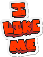 sticker of a cartoon i like me symbol png