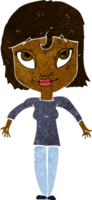 chica de dibujos animados encogiéndose de hombros png