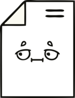 mignonne dessin animé de une feuille de papier png