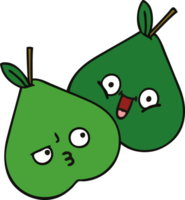 cute cartoon of a pears png