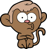 dessin animé singe hurlant png
