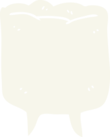 dente de desenho animado estilo de cor plana png