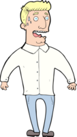 cartoon nervous man png