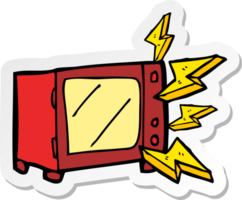 sticker of a cartoon microwave png