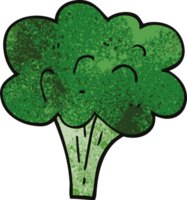 tecknad doodle broccoli stjälk png